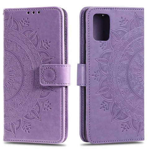 Custodia Portafoglio In Pelle Cover con Supporto L02 per Samsung Galaxy A71 5G Viola