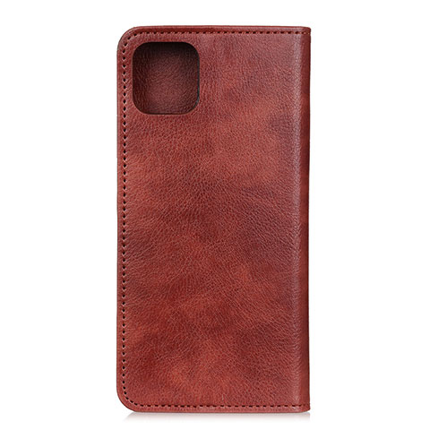 Custodia Portafoglio In Pelle Cover con Supporto L02 per Xiaomi Mi 10 Lite Marrone