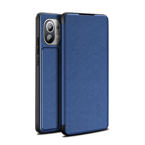 Custodia Portafoglio In Pelle Cover con Supporto L02 per Xiaomi Mi 11 Lite 5G Blu