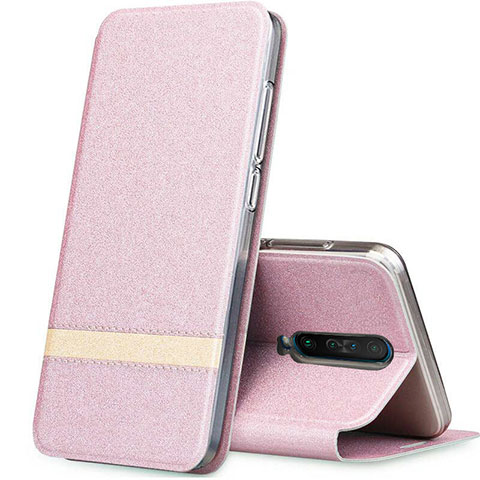 Custodia Portafoglio In Pelle Cover con Supporto L02 per Xiaomi Poco X2 Oro Rosa