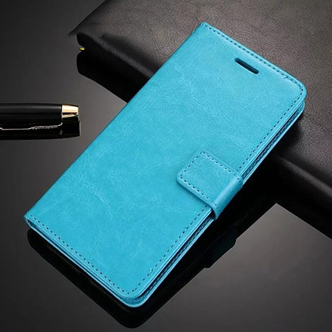 Custodia Portafoglio In Pelle Cover con Supporto L02 per Xiaomi Redmi 8A Cielo Blu