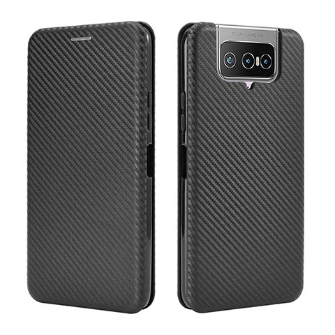 Custodia Portafoglio In Pelle Cover con Supporto L02Z per Asus Zenfone 7 Pro ZS671KS Nero