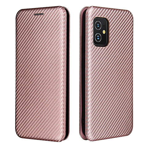 Custodia Portafoglio In Pelle Cover con Supporto L02Z per Asus ZenFone 8 Mini Oro Rosa