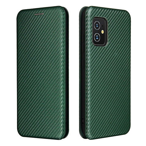 Custodia Portafoglio In Pelle Cover con Supporto L02Z per Asus ZenFone 8 Mini Verde