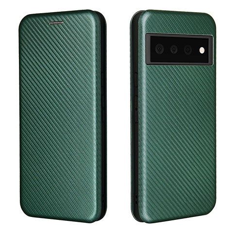 Custodia Portafoglio In Pelle Cover con Supporto L02Z per Google Pixel 6 Pro 5G Verde