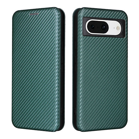 Custodia Portafoglio In Pelle Cover con Supporto L02Z per Google Pixel 8 5G Verde