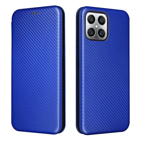 Custodia Portafoglio In Pelle Cover con Supporto L02Z per Huawei Honor X8 4G Blu