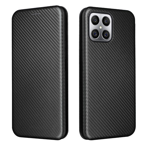 Custodia Portafoglio In Pelle Cover con Supporto L02Z per Huawei Honor X8 4G Nero