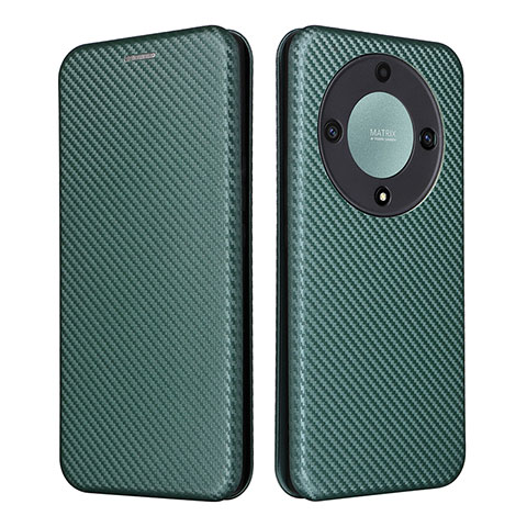 Custodia Portafoglio In Pelle Cover con Supporto L02Z per Huawei Honor X9a 5G Verde