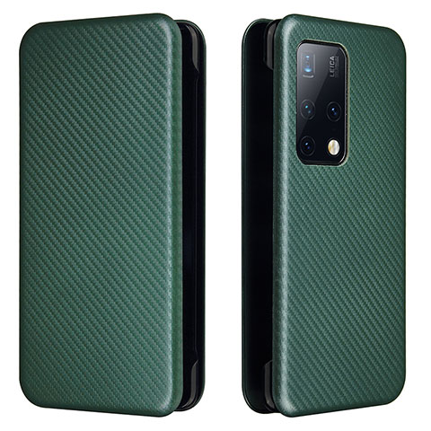 Custodia Portafoglio In Pelle Cover con Supporto L02Z per Huawei Mate X2 Verde