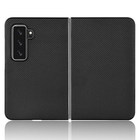 Custodia Portafoglio In Pelle Cover con Supporto L02Z per Microsoft Surface Duo 2 Nero