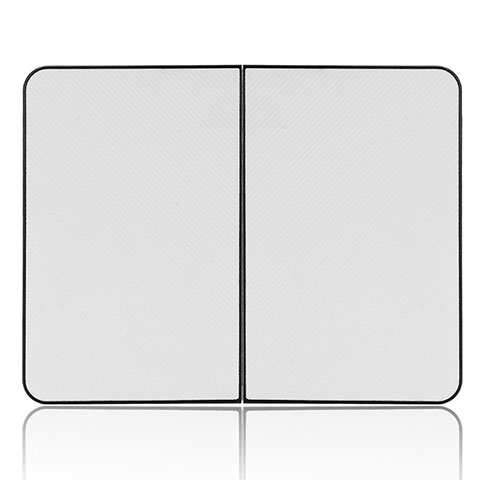 Custodia Portafoglio In Pelle Cover con Supporto L02Z per Microsoft Surface Duo Bianco