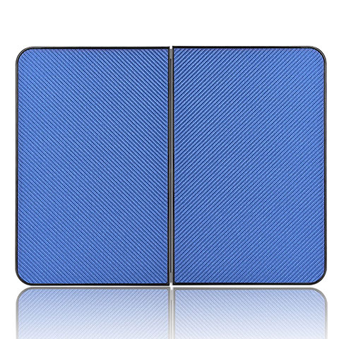 Custodia Portafoglio In Pelle Cover con Supporto L02Z per Microsoft Surface Duo Blu