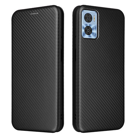 Custodia Portafoglio In Pelle Cover con Supporto L02Z per Motorola Moto E22 Nero