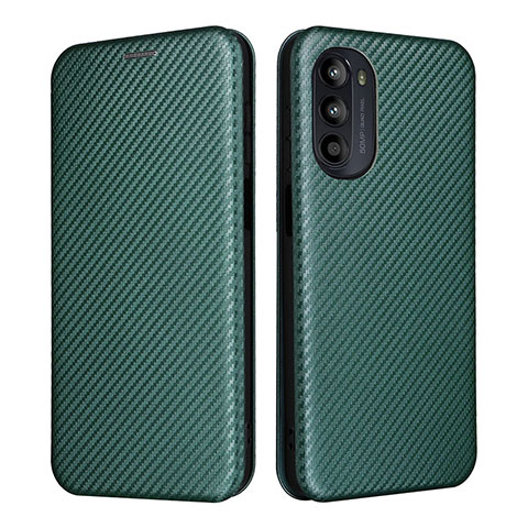 Custodia Portafoglio In Pelle Cover con Supporto L02Z per Motorola Moto Edge (2022) 5G Verde