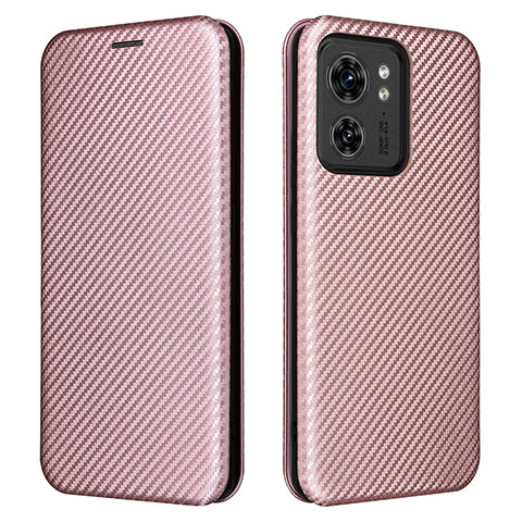 Custodia Portafoglio In Pelle Cover con Supporto L02Z per Motorola Moto Edge 40 5G Oro Rosa