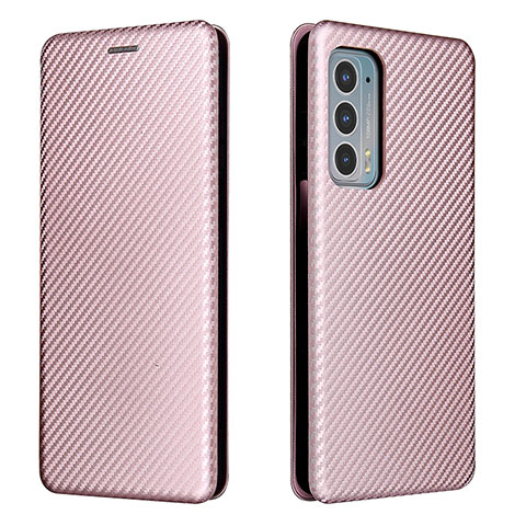 Custodia Portafoglio In Pelle Cover con Supporto L02Z per Motorola Moto Edge Lite 5G Oro Rosa