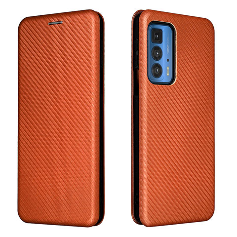 Custodia Portafoglio In Pelle Cover con Supporto L02Z per Motorola Moto Edge S Pro 5G Marrone