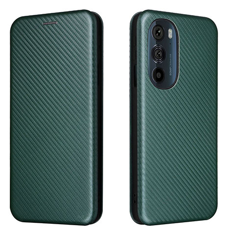 Custodia Portafoglio In Pelle Cover con Supporto L02Z per Motorola Moto Edge X30 5G Verde