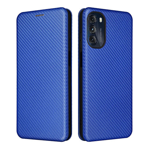 Custodia Portafoglio In Pelle Cover con Supporto L02Z per Motorola Moto G 5G (2022) Blu