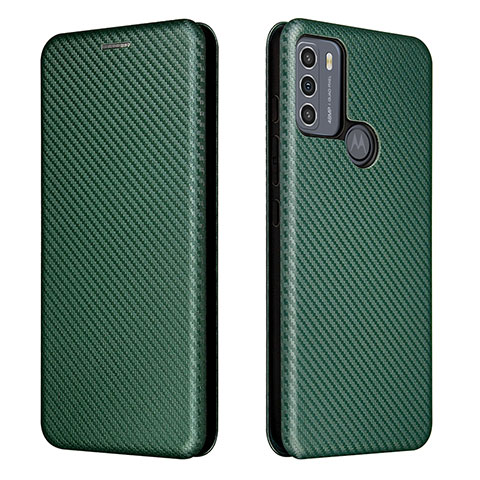 Custodia Portafoglio In Pelle Cover con Supporto L02Z per Motorola Moto G50 Verde