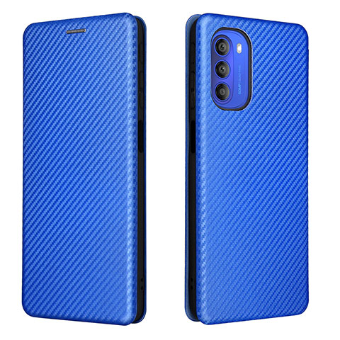 Custodia Portafoglio In Pelle Cover con Supporto L02Z per Motorola Moto G51 5G Blu