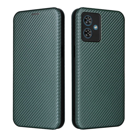 Custodia Portafoglio In Pelle Cover con Supporto L02Z per Motorola Moto G54 5G Verde