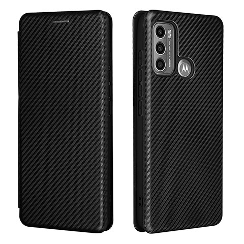 Custodia Portafoglio In Pelle Cover con Supporto L02Z per Motorola Moto G60 Nero