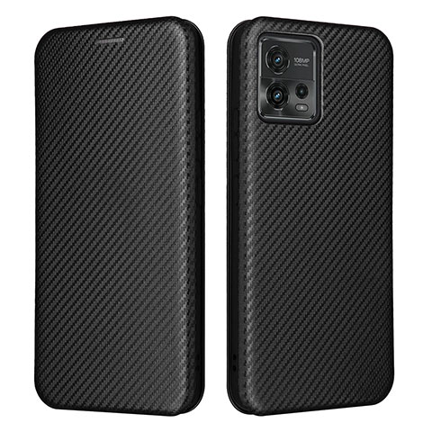 Custodia Portafoglio In Pelle Cover con Supporto L02Z per Motorola Moto G72 Nero