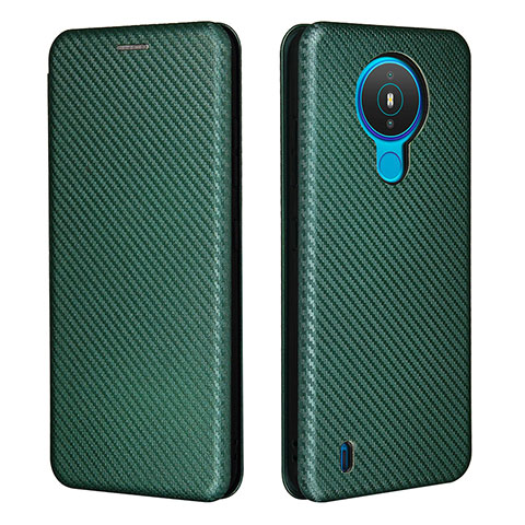 Custodia Portafoglio In Pelle Cover con Supporto L02Z per Nokia 1.4 Verde