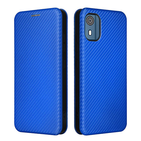 Custodia Portafoglio In Pelle Cover con Supporto L02Z per Nokia C02 Blu