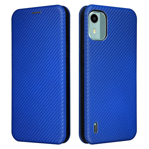 Custodia Portafoglio In Pelle Cover con Supporto L02Z per Nokia C12 Blu