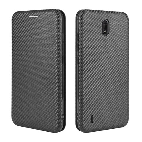 Custodia Portafoglio In Pelle Cover con Supporto L02Z per Nokia C2 Nero