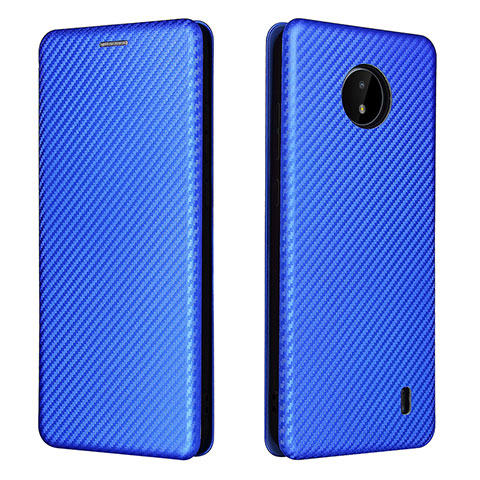 Custodia Portafoglio In Pelle Cover con Supporto L02Z per Nokia C20 Blu