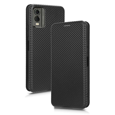 Custodia Portafoglio In Pelle Cover con Supporto L02Z per Nokia C32 Nero