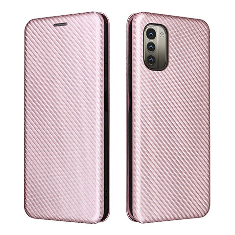 Custodia Portafoglio In Pelle Cover con Supporto L02Z per Nokia G11 Oro Rosa