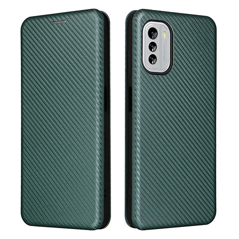 Custodia Portafoglio In Pelle Cover con Supporto L02Z per Nokia G60 5G Verde