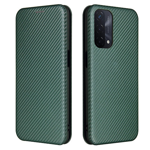 Custodia Portafoglio In Pelle Cover con Supporto L02Z per Oppo A54 5G Verde