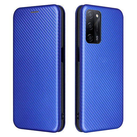 Custodia Portafoglio In Pelle Cover con Supporto L02Z per Oppo A55 5G Blu