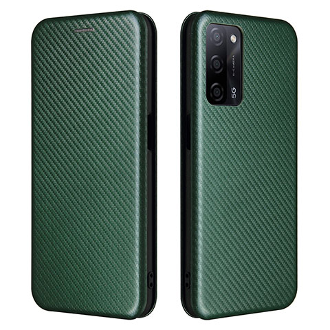 Custodia Portafoglio In Pelle Cover con Supporto L02Z per Oppo A55 5G Verde