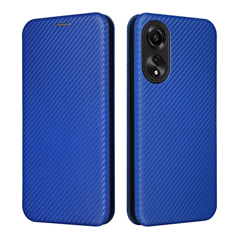 Custodia Portafoglio In Pelle Cover con Supporto L02Z per Oppo A78 4G Blu