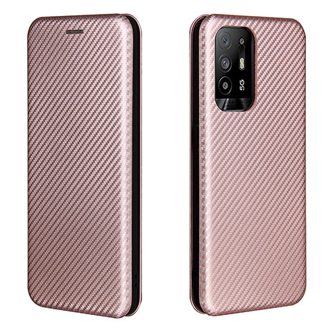 Custodia Portafoglio In Pelle Cover con Supporto L02Z per Oppo A94 5G Oro Rosa