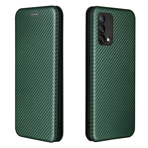 Custodia Portafoglio In Pelle Cover con Supporto L02Z per Oppo A95 4G Verde