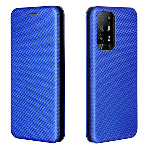 Custodia Portafoglio In Pelle Cover con Supporto L02Z per Oppo A95 5G Blu