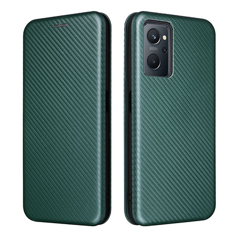 Custodia Portafoglio In Pelle Cover con Supporto L02Z per Oppo A96 4G Verde