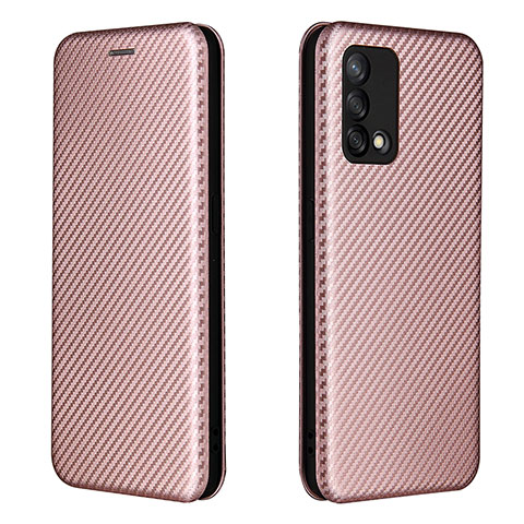 Custodia Portafoglio In Pelle Cover con Supporto L02Z per Oppo F19 Oro Rosa