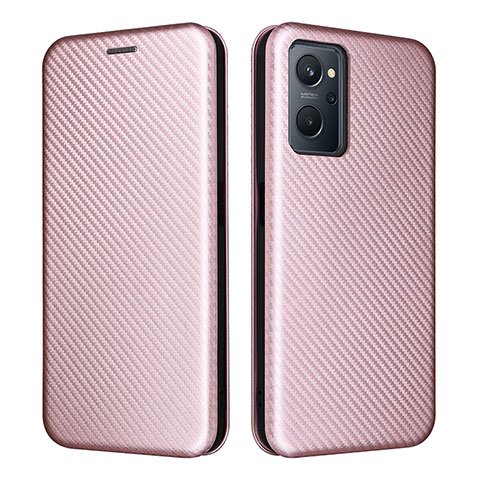 Custodia Portafoglio In Pelle Cover con Supporto L02Z per Oppo K10 4G Oro Rosa