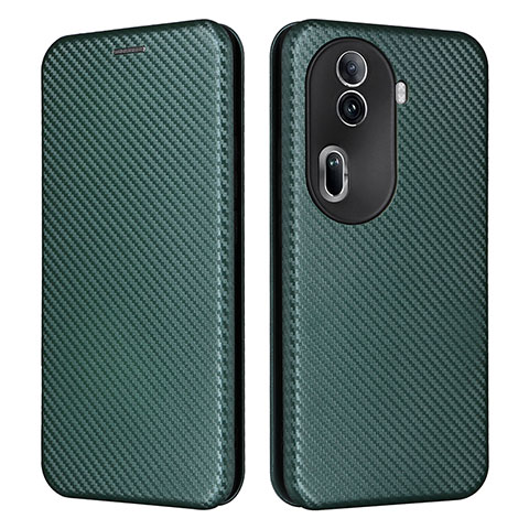 Custodia Portafoglio In Pelle Cover con Supporto L02Z per Oppo Reno11 Pro 5G Verde