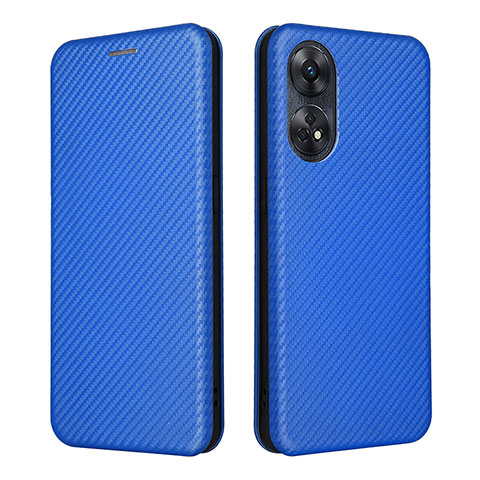 Custodia Portafoglio In Pelle Cover con Supporto L02Z per Oppo Reno8 T 4G Blu