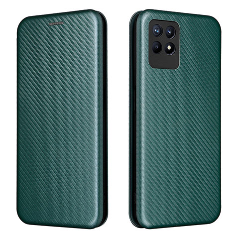 Custodia Portafoglio In Pelle Cover con Supporto L02Z per Realme 8i Verde